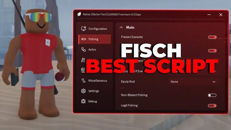 Roblox Fisch Script – Auto Reel, Auto Shake, Auto Sell Fish (2025)